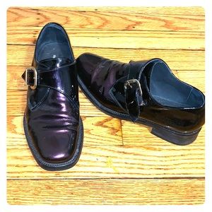Miista Buckle Purple Iridescent Brogues